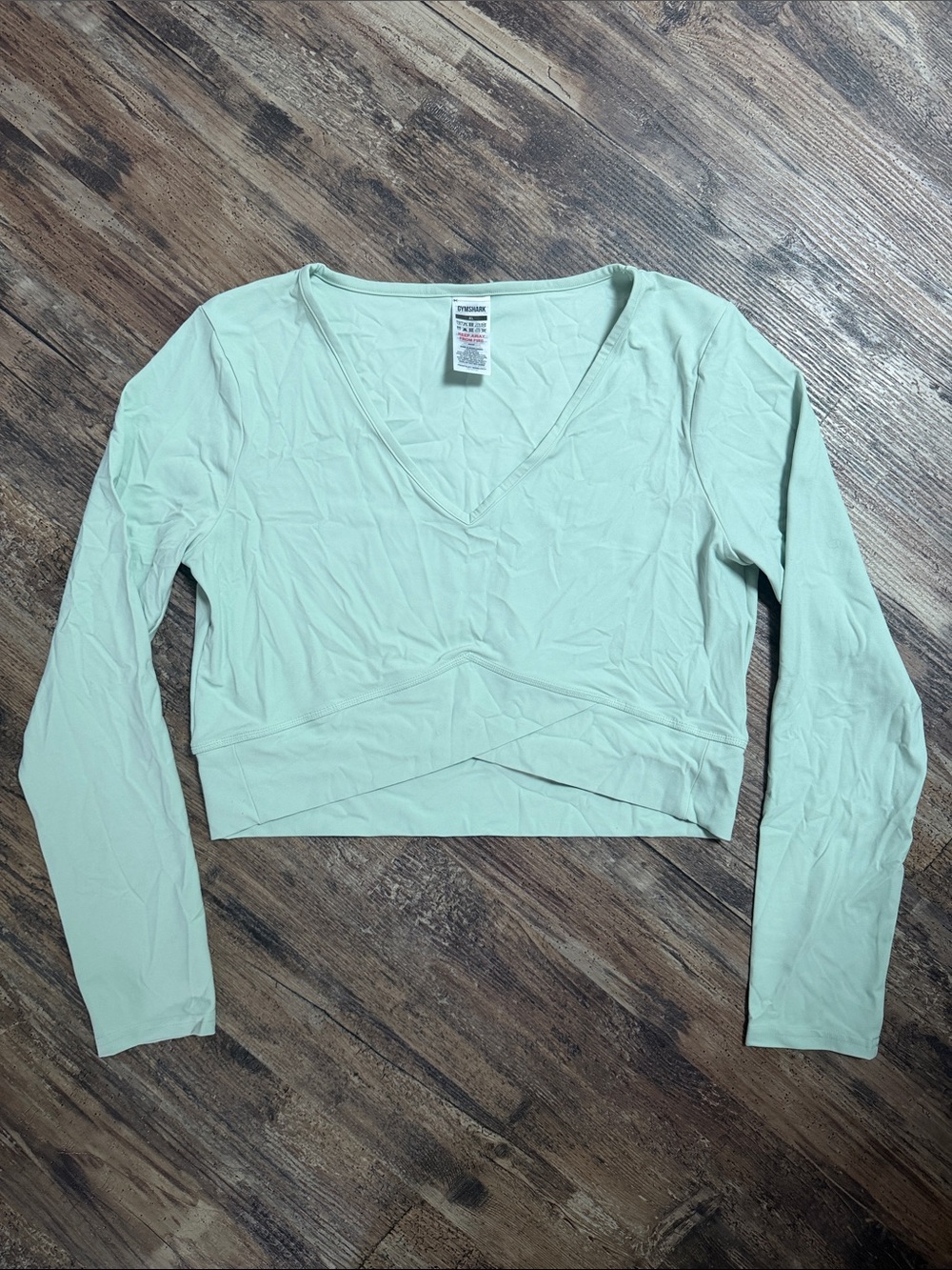 Gymshark Crossover Long Sleeve Top Mint Green Size XL